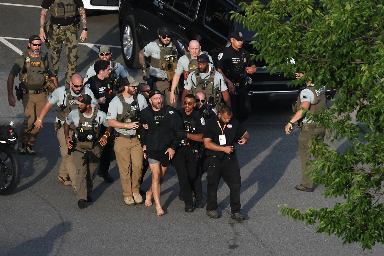 UFC Fighter Sean Strickland Escorted from White House Event