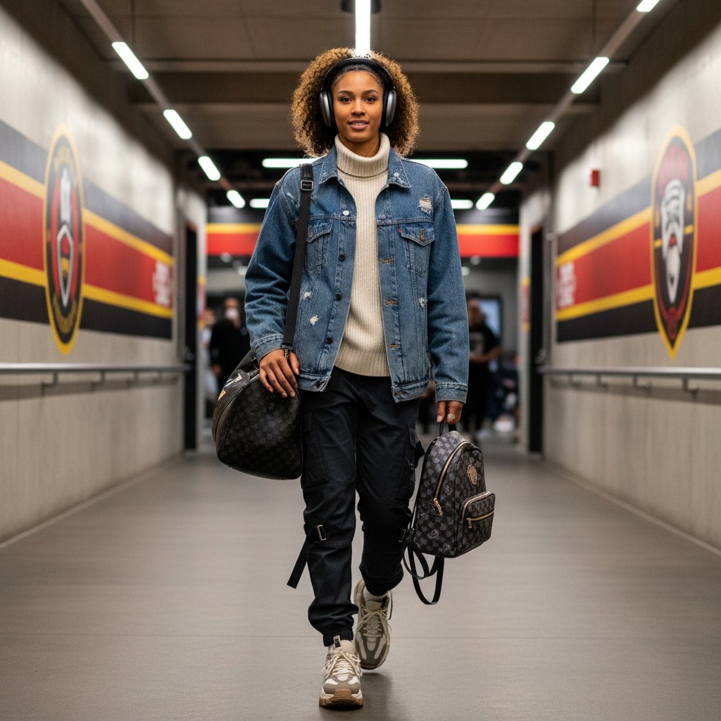 Angel Reese heads to the game
