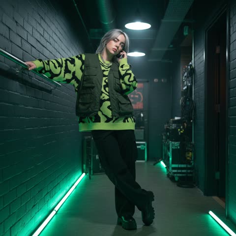 Billie Eilish in the studio