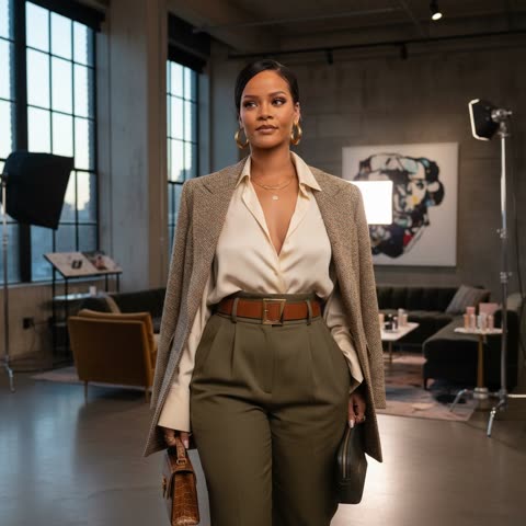 Rihanna after her product shoot