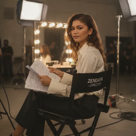 Zendaya on set for new film