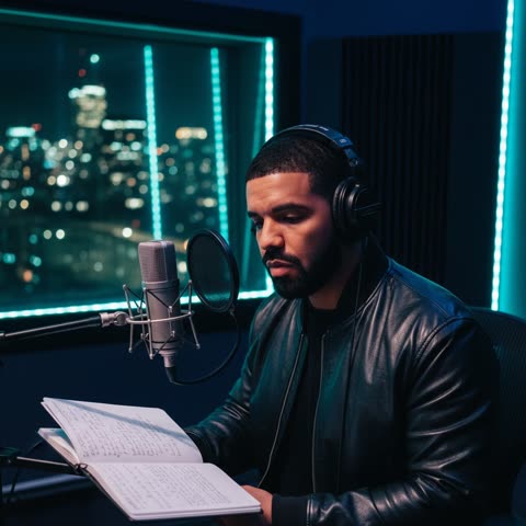 Drake in the studio