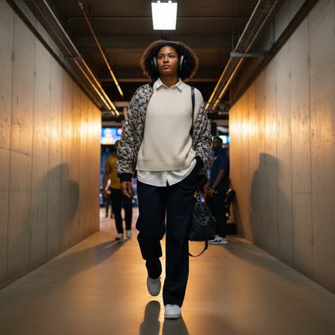 Angel Reese enters the arena