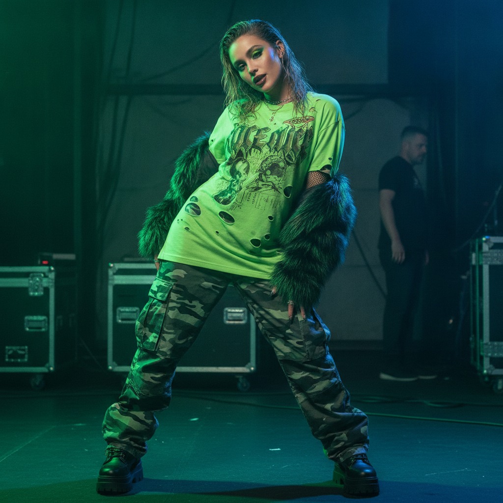 Charli XCX backstage glow