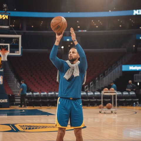 Steph Curry at practice