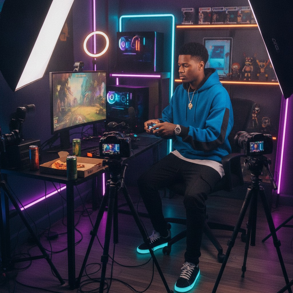 Kai Cenat in his creator room