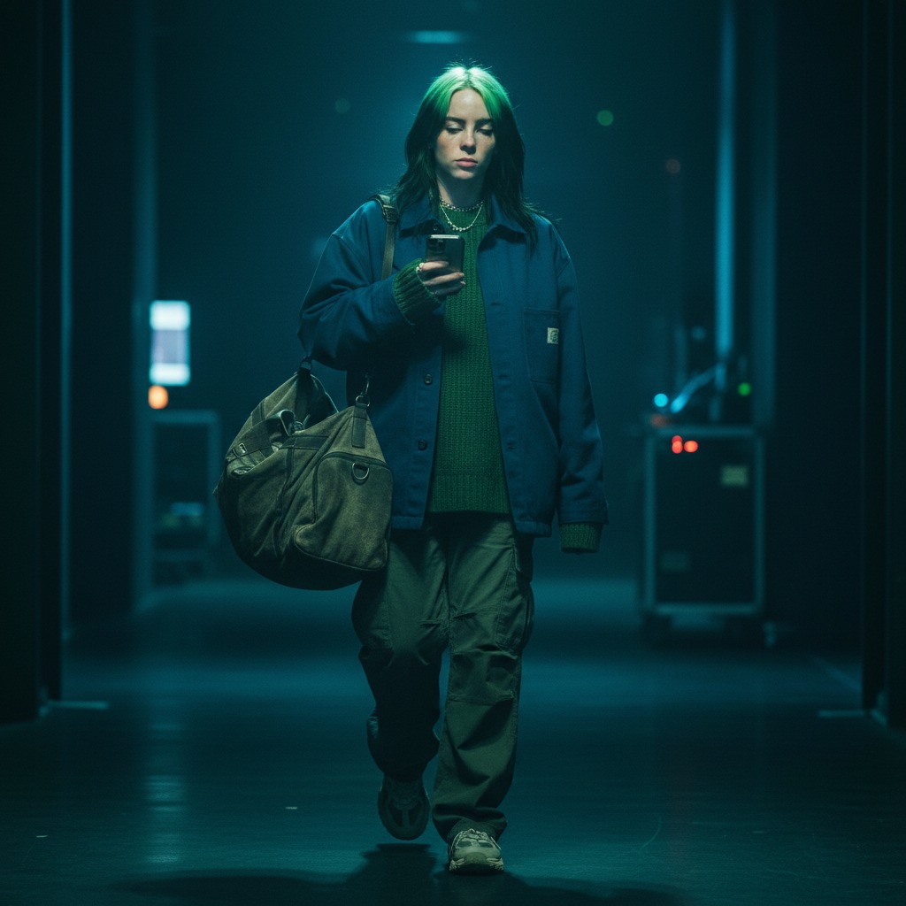 Billie Eilish in the studio
