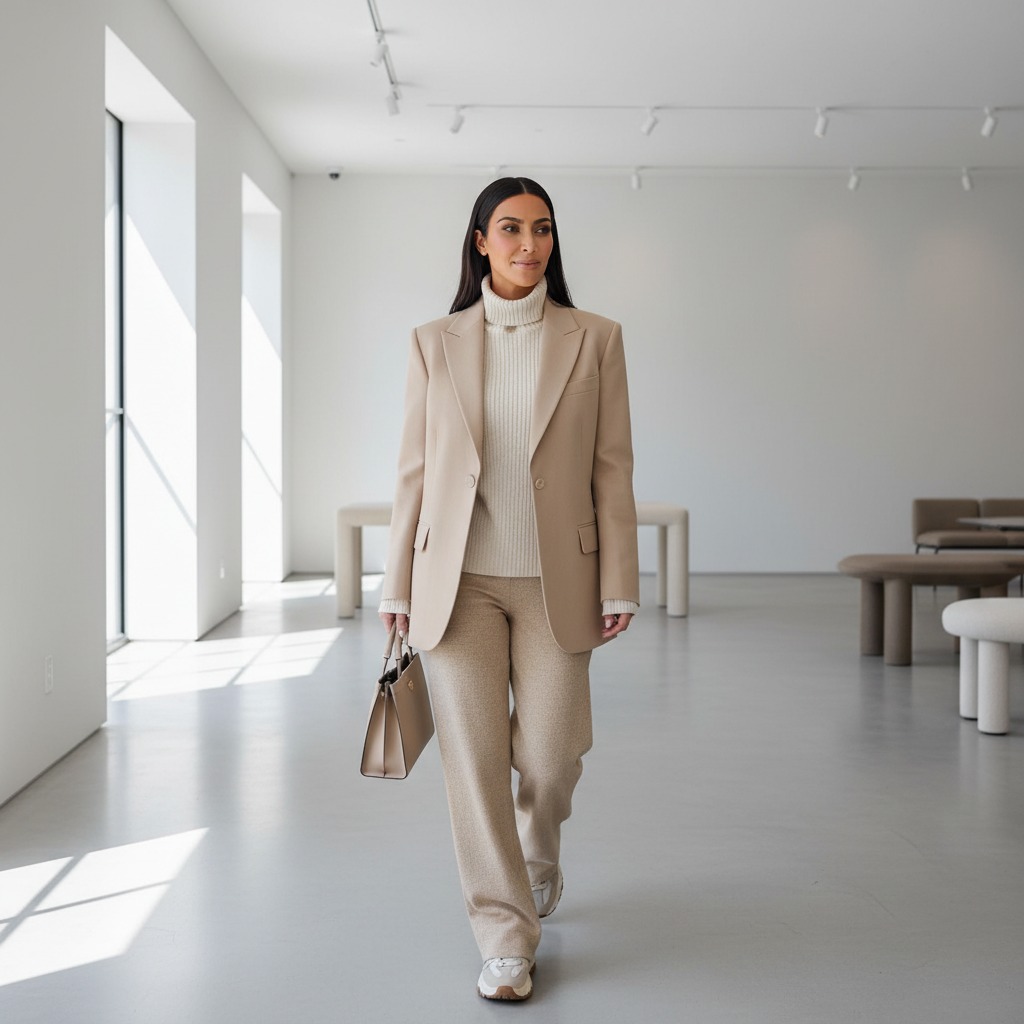 Kim Kardashian in her showroom