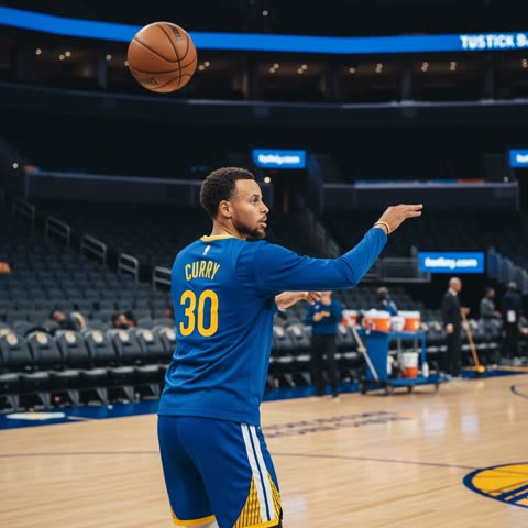 Steph Curry's pre-game shoot