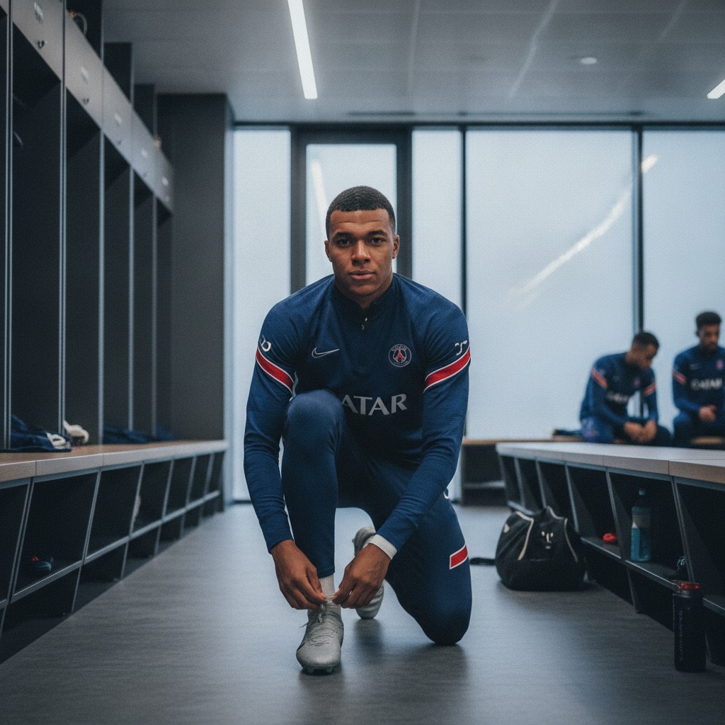Kylian Mbappé's pre-training ritual