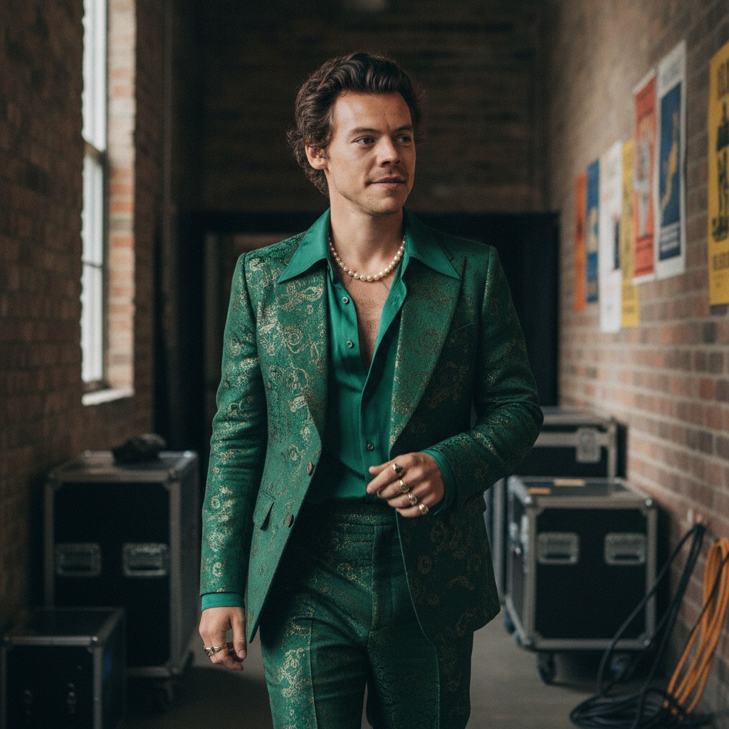 Harry Styles backstage creation