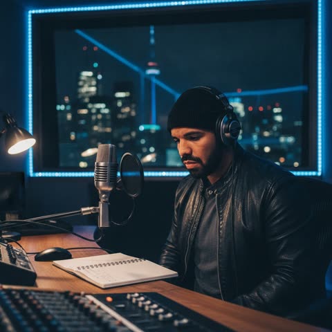 Drake in the studio