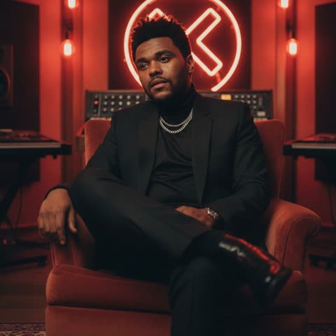 The Weeknd's late studio session