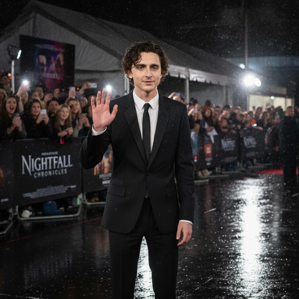 Timothée Chalamet at the premiere