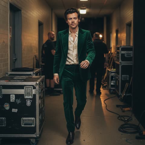 Harry Styles backstage
