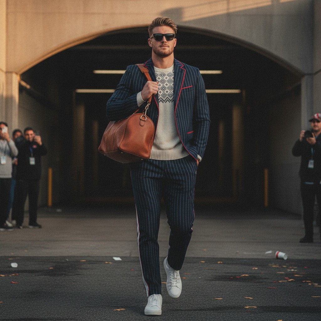 Travis Kelce enters the tunnel
