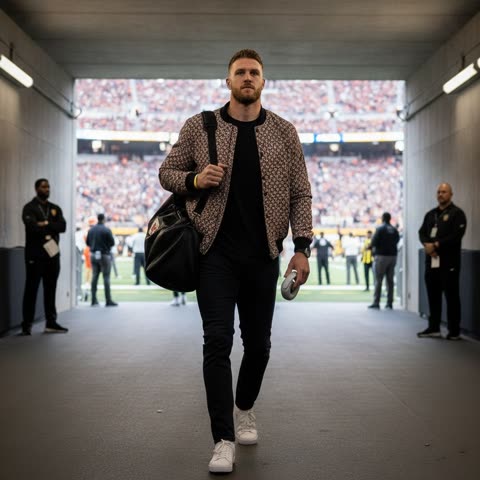 Travis Kelce heads to the tunnel