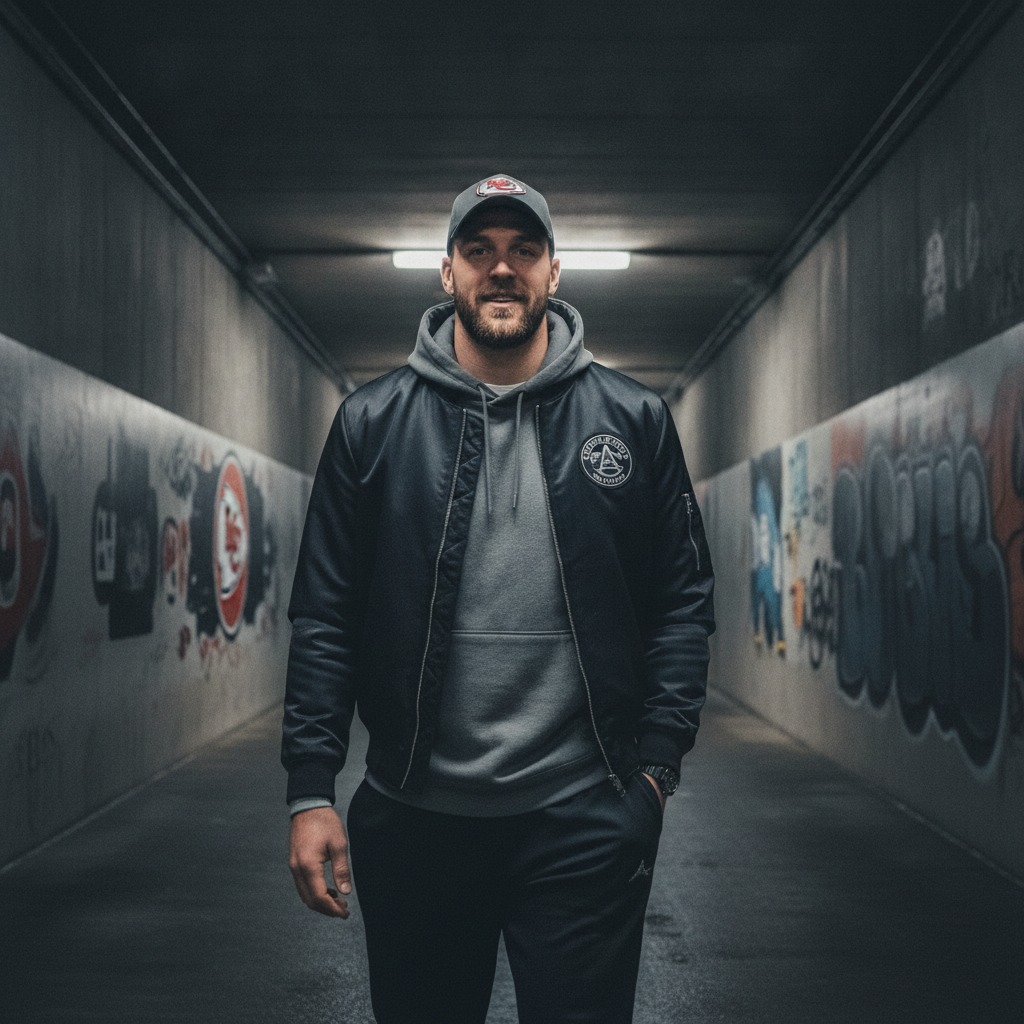 Travis Kelce enters the tunnel