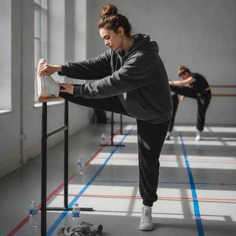 Tate McRae's dance rehearsal