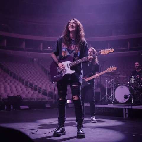Olivia Rodrigo at soundcheck
