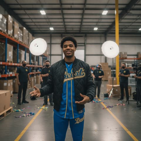 MrBeast's warehouse reveal
