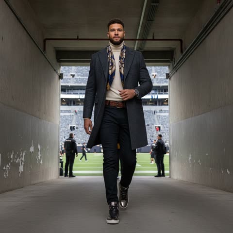 Travis Kelce heads to the field