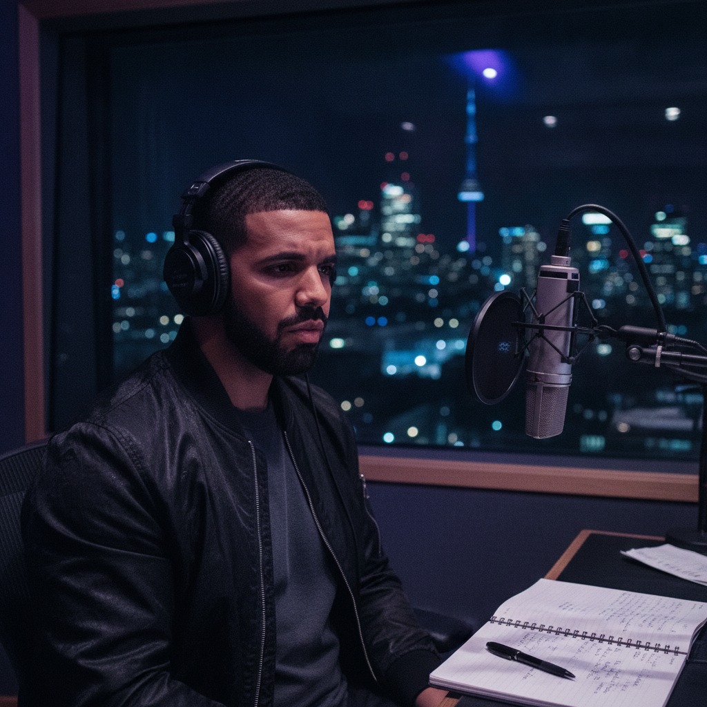 Drake in the studio