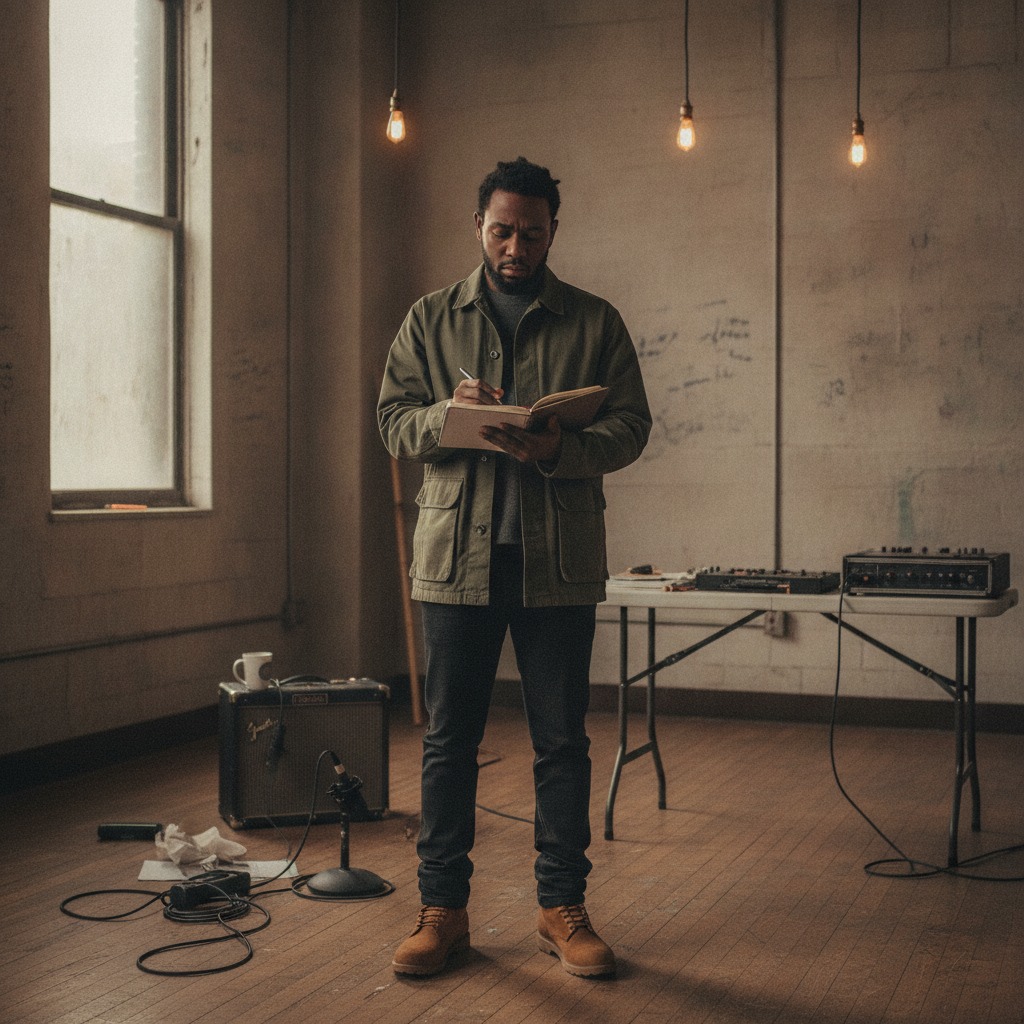 Kendrick Lamar backstage