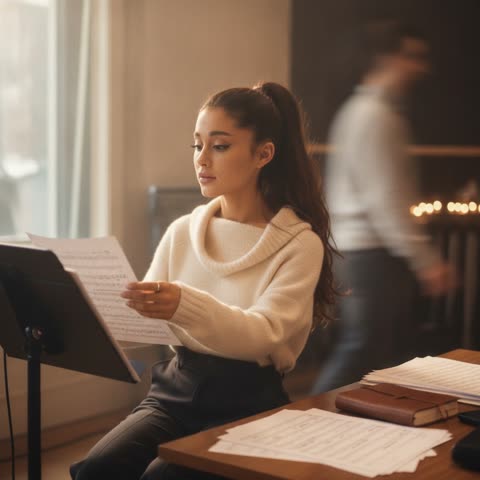Ariana Grande With The Team