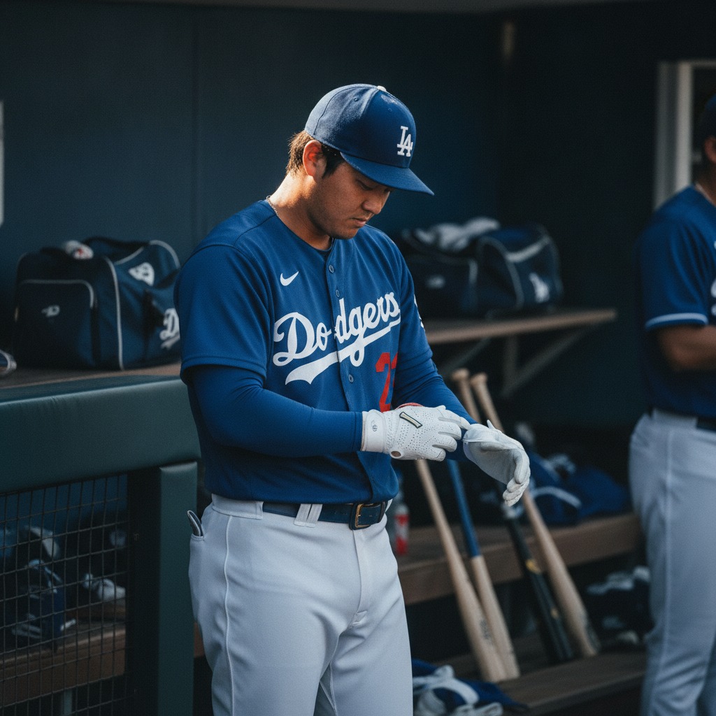 Shohei Ohtani Prepares for Game