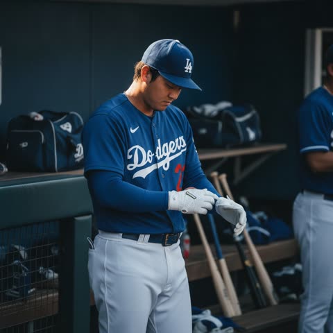 Shohei Ohtani Prepares for Game