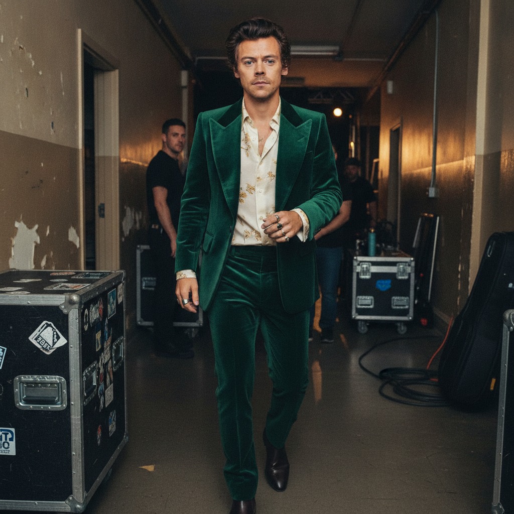 Harry Styles backstage vibes