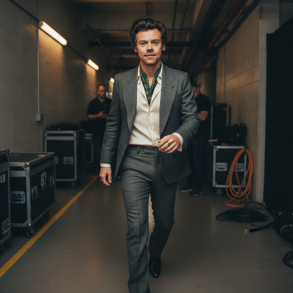 Harry Styles backstage buzz