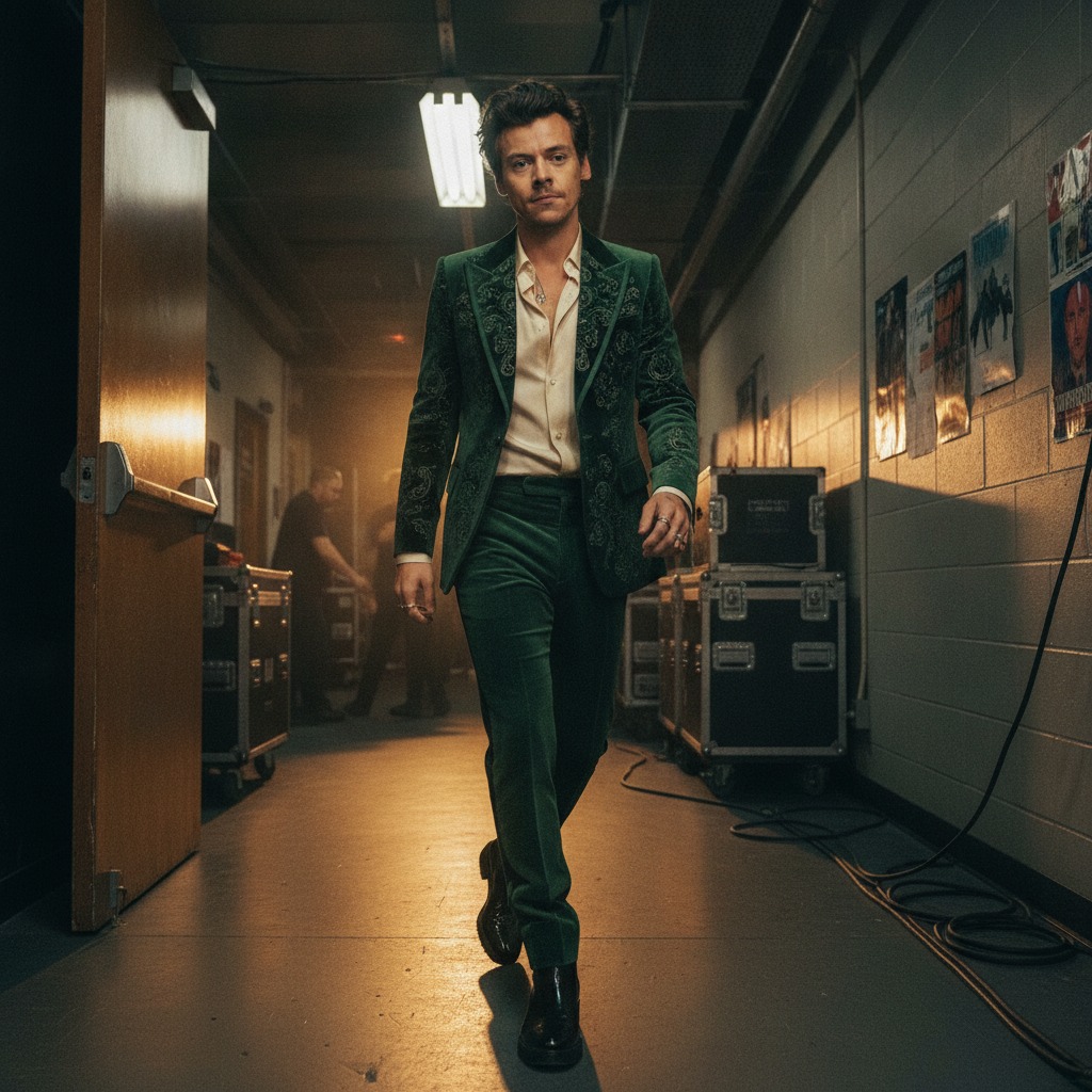 Harry Styles backstage